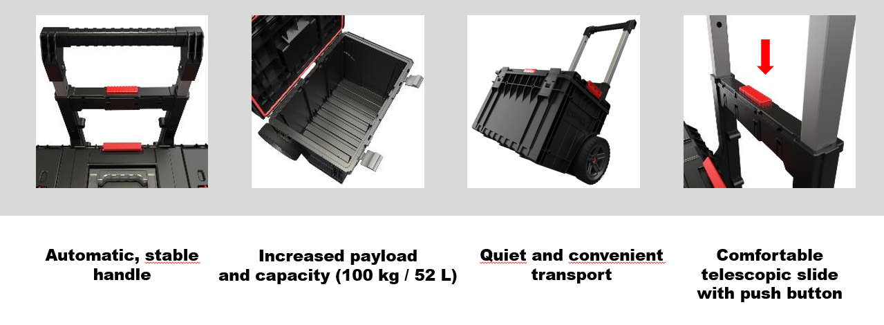 Kufr na nářadí QBRICK SYSTEM TWO CART PLUS - 53,0 x 38,0 x 69,0 cm