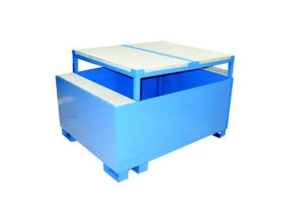 Záchytná vaňa s roštom a stolom 1200x1500x950 mm, pozink