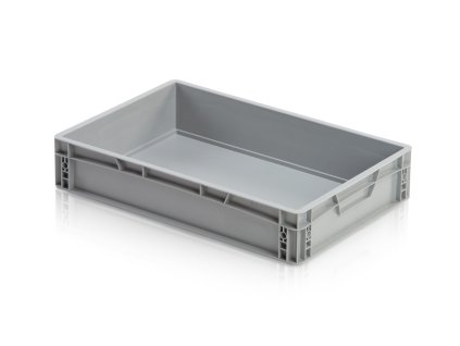 Plastová EURO prepravka 24 l, 12 x 60 x 40 cm, plné úchyty