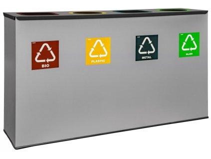 EKO STATION - set na triedenie odpadu, objem 4 x 60 l