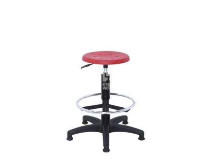 57957 zvysena laboratorni stolicka pol special cervena