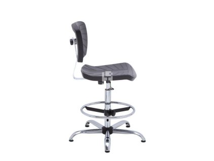 57996 zvysena laboratorni zidle gem special cerna