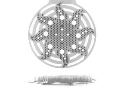 Pisoárové aromatické sitko POWER - priehľadné tropické ovocie 2ks