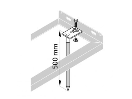 Zemná kotva ku stojanom na bicykle