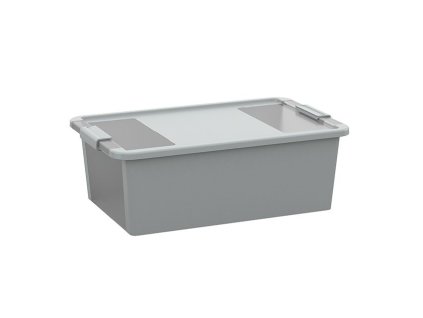 Plastový úložný box BI, objem 26l, 55 x 35 x 19 (výška) cm, sivý