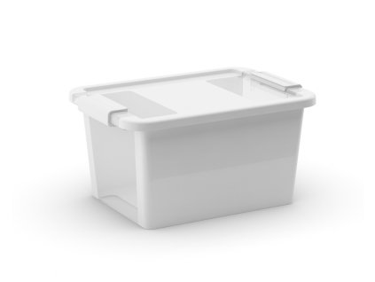 Plastový úložný box BI, objem 11l, 36,5 x 26 x 19 (výška) cm, biely