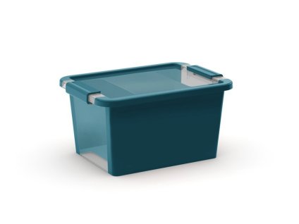 Plastový úložný box BI, objem 11l, 36,5 x 26 x 19 (výška) cm, tyrkys