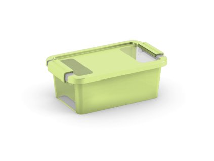 Plastový úložný box BI, objem 3l, 26,5 x 16 x 10 (výška) cm, zelený