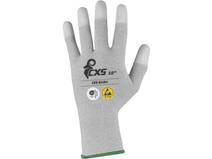Rukavice CXS SILOLI, antistatické, ESD, povrstvené končekmi prstov (Velikost 07)