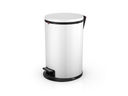 Nášľapný kozmetický kôš Hailo Pure.M, 12 litrov, biely lak