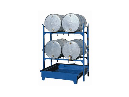 Stojan pre 2 sudy (200l) 1405x600x920 mm, pozink