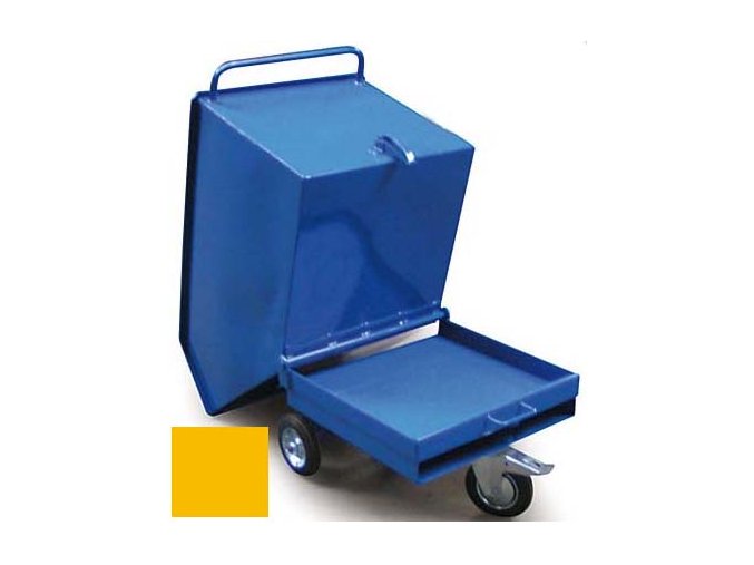 Výklopný vozík na špony, triesky 250 litrov, var. základní, žltá