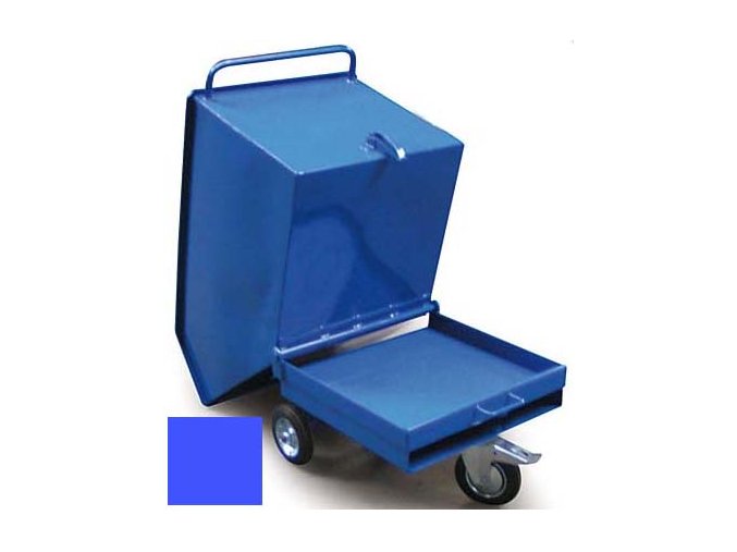 Výklopný vozík na špony, triesky 600 litrov, var. základní, modrý