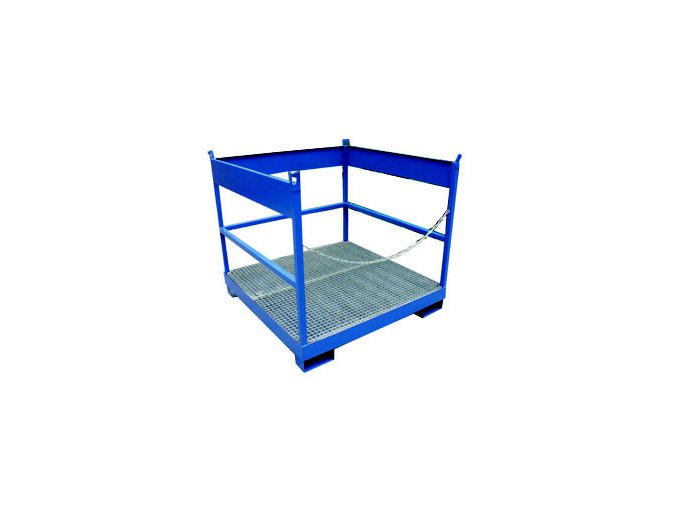 Záchytná paleta pre prevoz štyroch sudov 1400x1400x1300 mm, lak