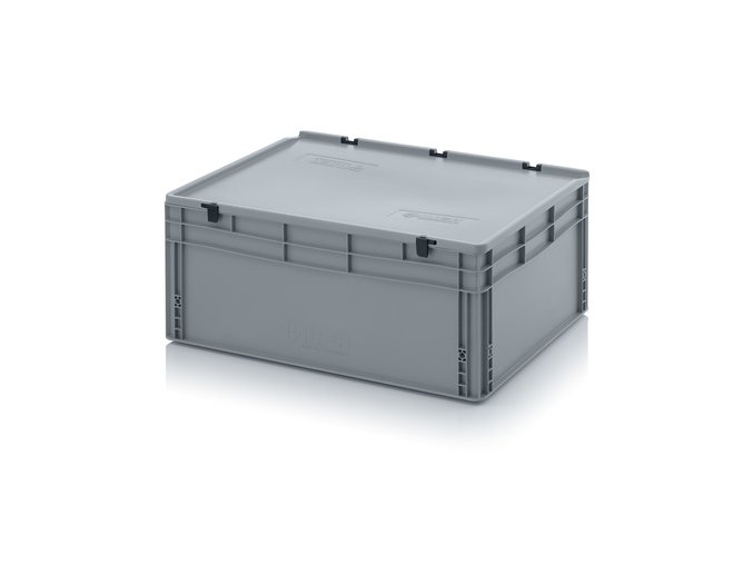 Euro prepravka s vekom, plný úchyt 130l 32 x 60 x 80 cm