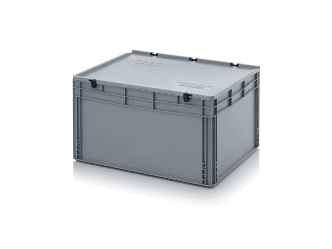 Euro prepravka s vekom, plný úchyt 172l 42 x 60 x 80 cm
