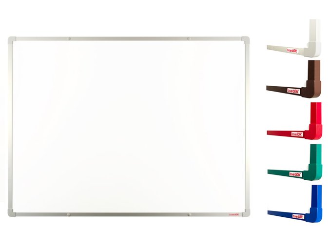 Biele magnetické tabule boardOK 120 x 90 cm