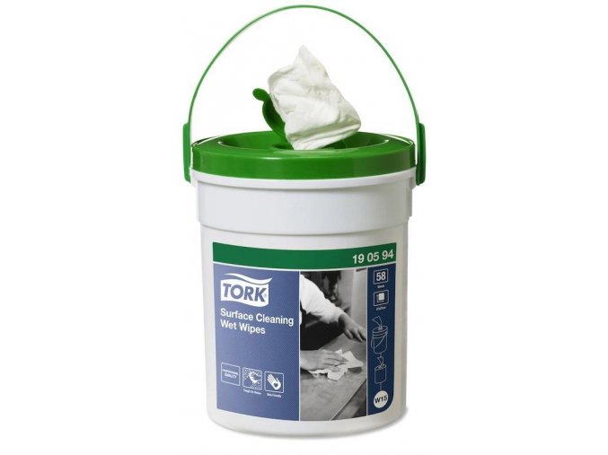Vlhčené utierky Tork Premium z netkanej textílie na čistenie povrchov - 58ks