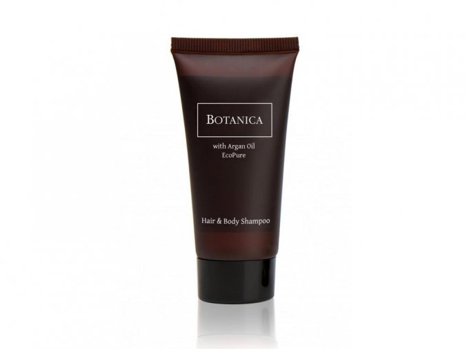 Luxusný hotelový vlasový a telový šampón v tube 40ml Botanica