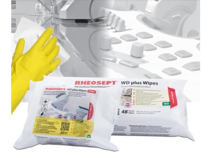 Vlhčené dezinfekčné utierky Rheosept WD Plus MINI na plochy a povrchy - 30ks