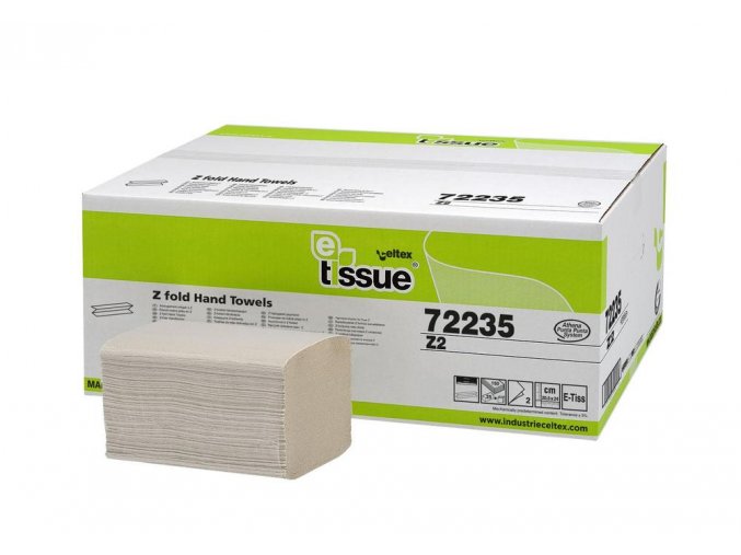 Papierové uteráky skladané CELTEX BIO E-Tissue New 3750ks, 2vrstvy