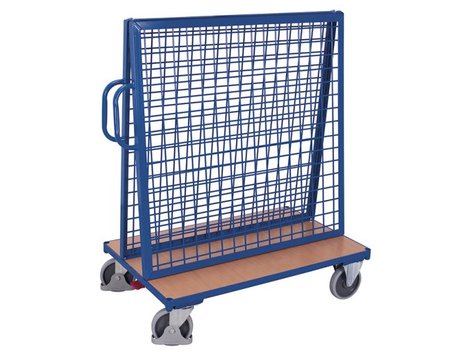 Vozík se stojanem pro zavěšení nářadí a materiálu, Variofit, do 500 kg, 137 x 80 x 156 mm, modrá/antracit (Barva antracit RAL7016)