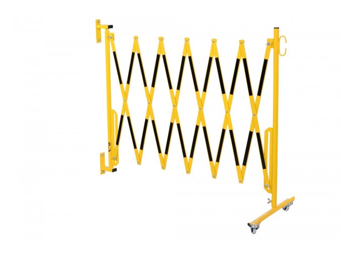 Mobilná skladacia zábrana, 3600 mm, žltá-čierna