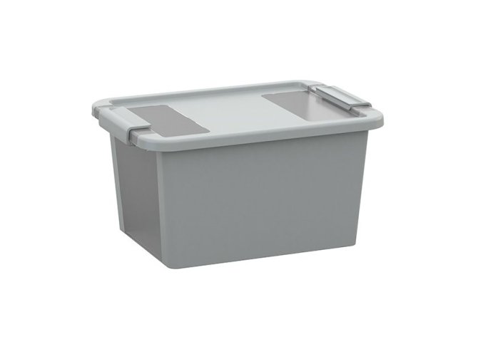 Plastový úložný box BI, objem 11l, 36,5 x 26 x 19 (výška) cm, sivý