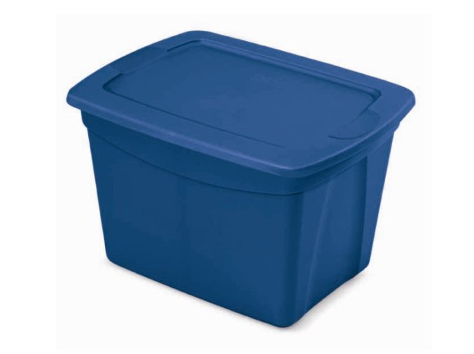 Plastový box TOTE s víkem, 68 l, modrý