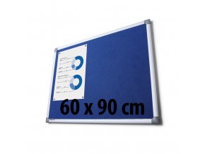 Tabule textilné, 60 x 90 cm, modrá