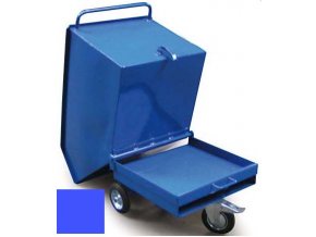 Výklopný vozík na špony, triesky 250 litrov, var. základní, modrý