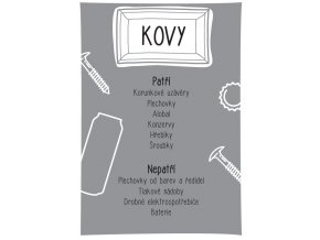 Samolepka triedenie odpadu A4 - kovy