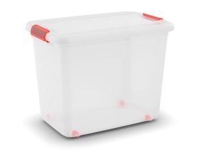 Plastový úložný box K-Latch XXL, objem 69l, 59 x 39 x 45 (výška) cm, biely