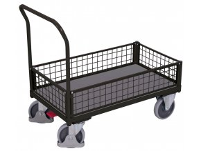14233 1 plosinovy vozik s madlem nizke mrizove bocnice variofit lozna plocha 121 x 75 cm do 500 kg