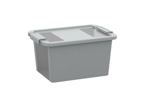 Plastový úložný box BI, objem 11l, 36,5 x 26 x 19 (výška) cm, sivý