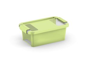 Plastový úložný box BI, objem 3l, 26,5 x 16 x 10 (výška) cm, zelený