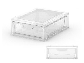 Plastový úložný box Spider box 4 – priehľadný, 7 l