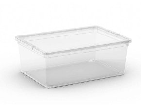 Plastový úložný box C Box, vel. S s víkem, transparentní, 11 l