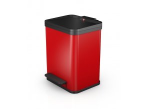 Odpadkový kôš Hailo na triedený odpad 2 × 9 litrov - červený lak