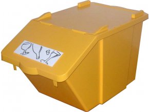 Stohovateľný nádoba na triedený odpad - žltá