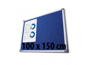 Tabule textilné, 100 x 150 cm, modrá