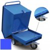 Výklopný vozík na špony, triesky 250 litrov, var. s vrecka, modrý