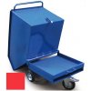 Výklopný vozík na špony, triesky 400 litrov, var. základní, červený