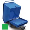 Výklopný vozík na špony, triesky 600 litrov, var. základní, zelený
