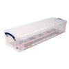 Plastový úložný box s víkem, really useful box, průhledný, 22 litrů