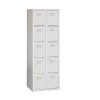 Šatní skříně boxové, 10 boxů, cylindrický zámek, svařované, oddíl 300 mm (Jméno Šatní skříň boxová, 10 boxů, šedá/černá)