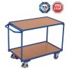 Policový vozík s madlem, Variofit, do 250 kg, 2 police (83 x 49 cm), modrá/antracit (Barva antracit RAL7016)