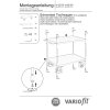 Policový vozík s madlem, Variofit, 2 police (99 x 70 cm), do 1 000 kg, modrá/antracit (Barva antracit RAL7016)