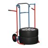 Rudl na pneu s dušovými koly, Variofit, do 200 kg, modrá/antracit (Barva antracit RAL7016)