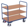 Policový vozík, Variofit, 3 police (99 x 68 cm), do 250 kg, modrá/antracit (Barva antracit RAL7016)